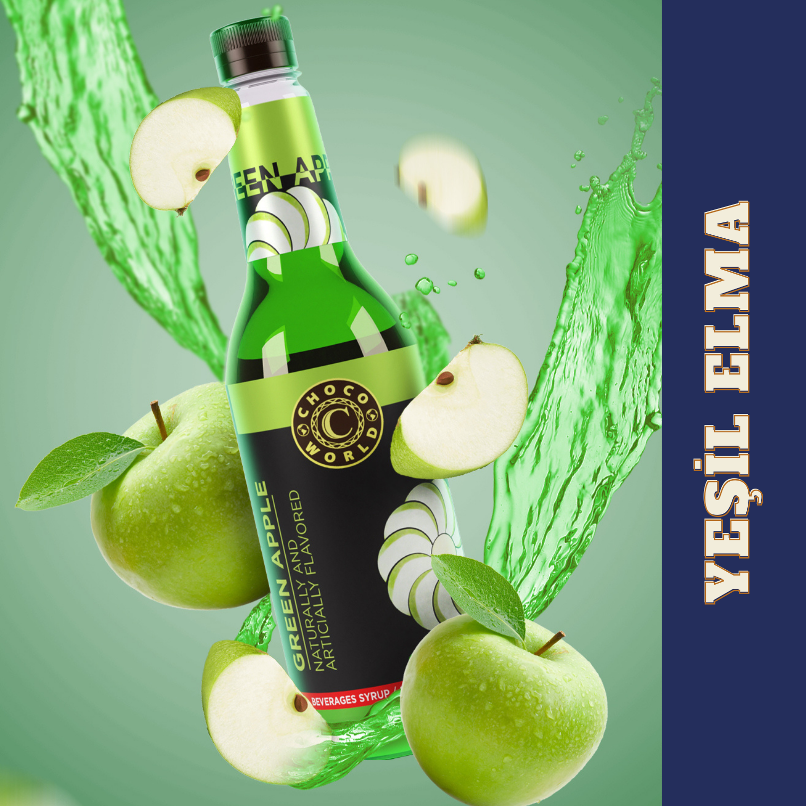 Yeşil Elma (Green Apple) Şurup (750ml)