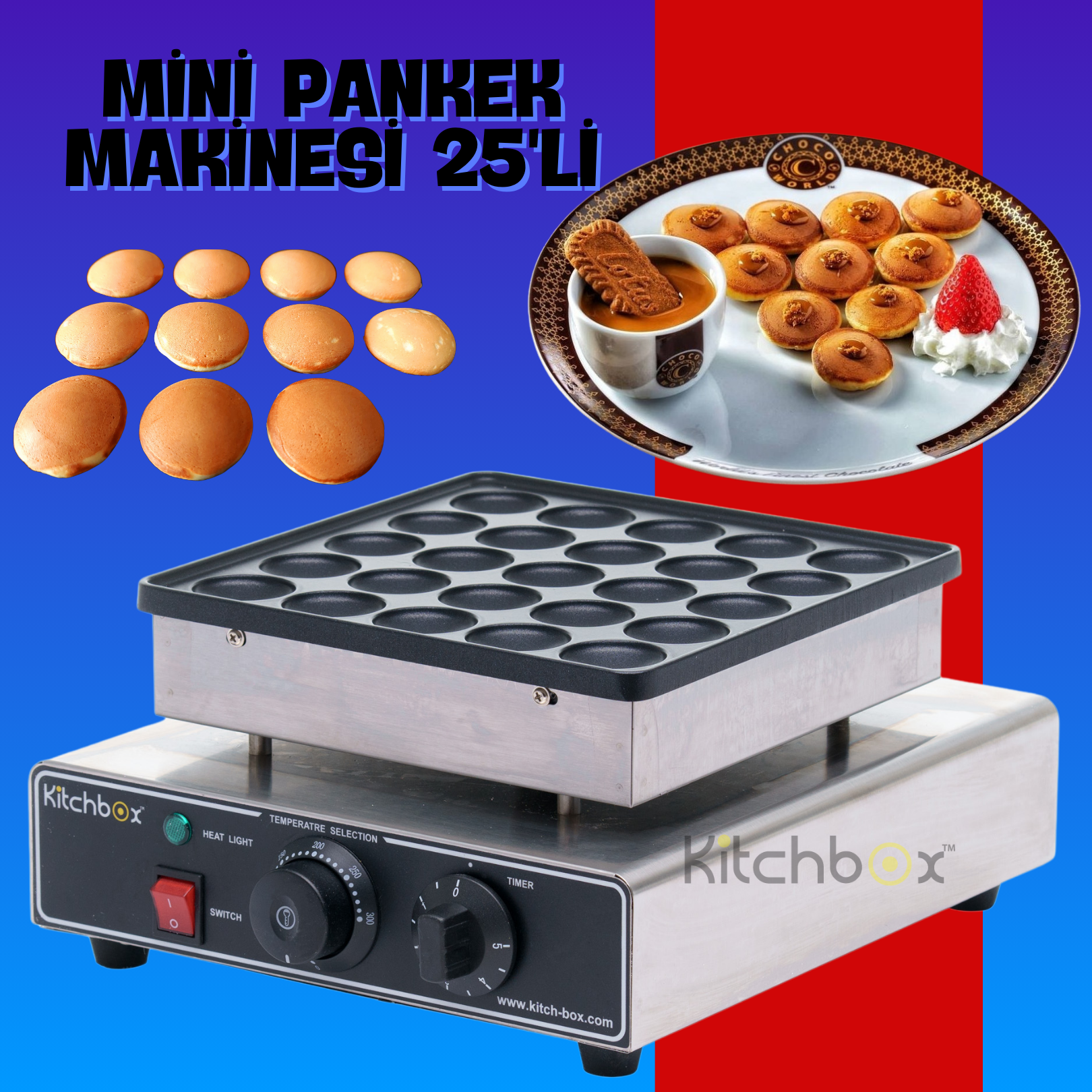 Kitchbox Mini Pankek Makinesi 25'li