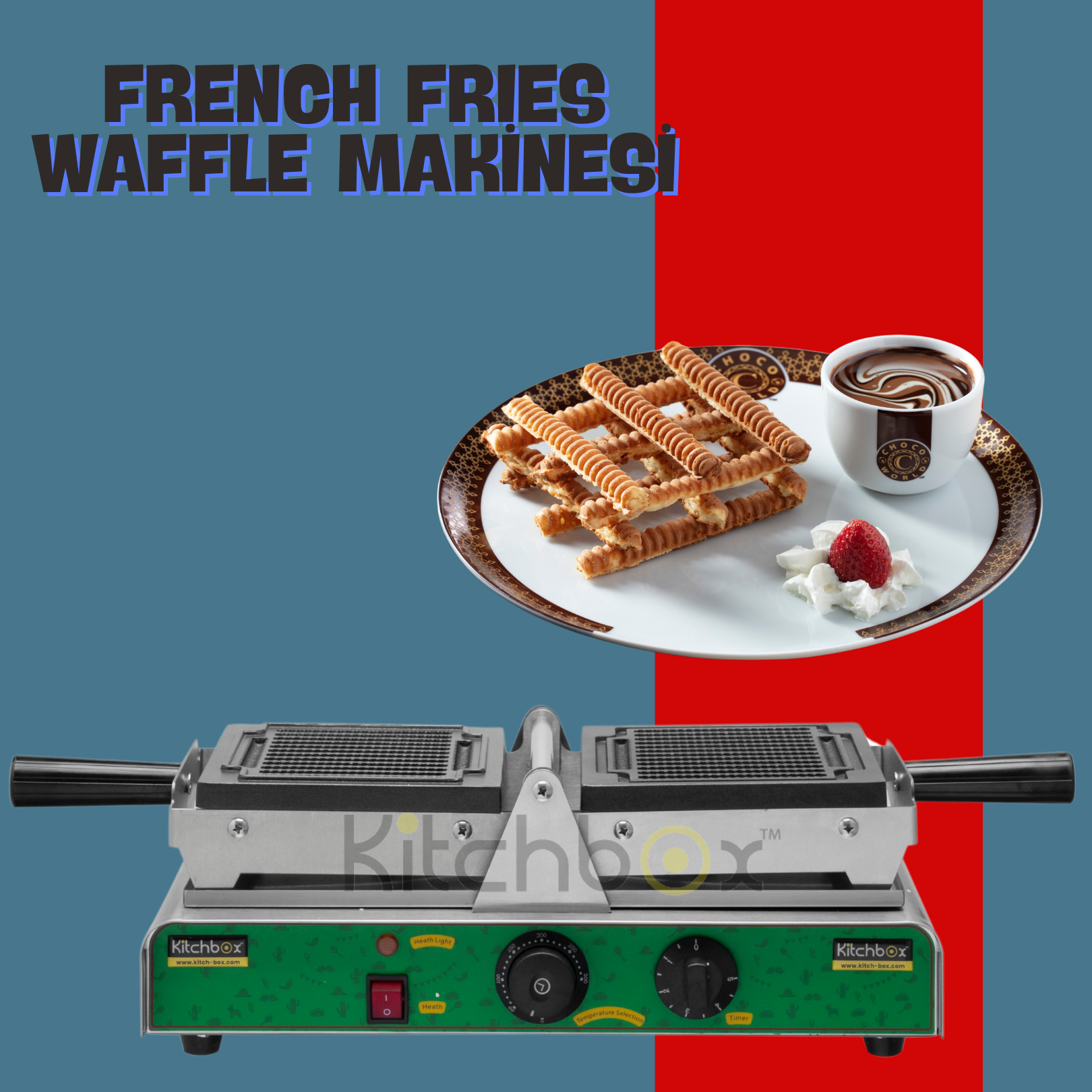 Kitchbox French Fries Waffle Makinesi