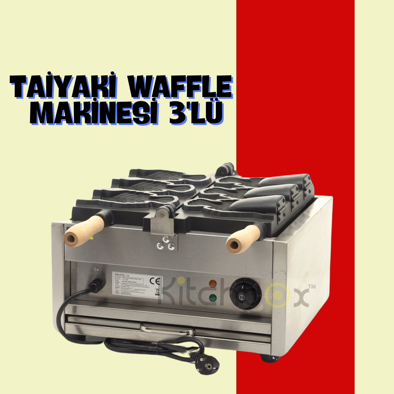 Kitchbox Taiyaki Waffle Makinesi 3'lü