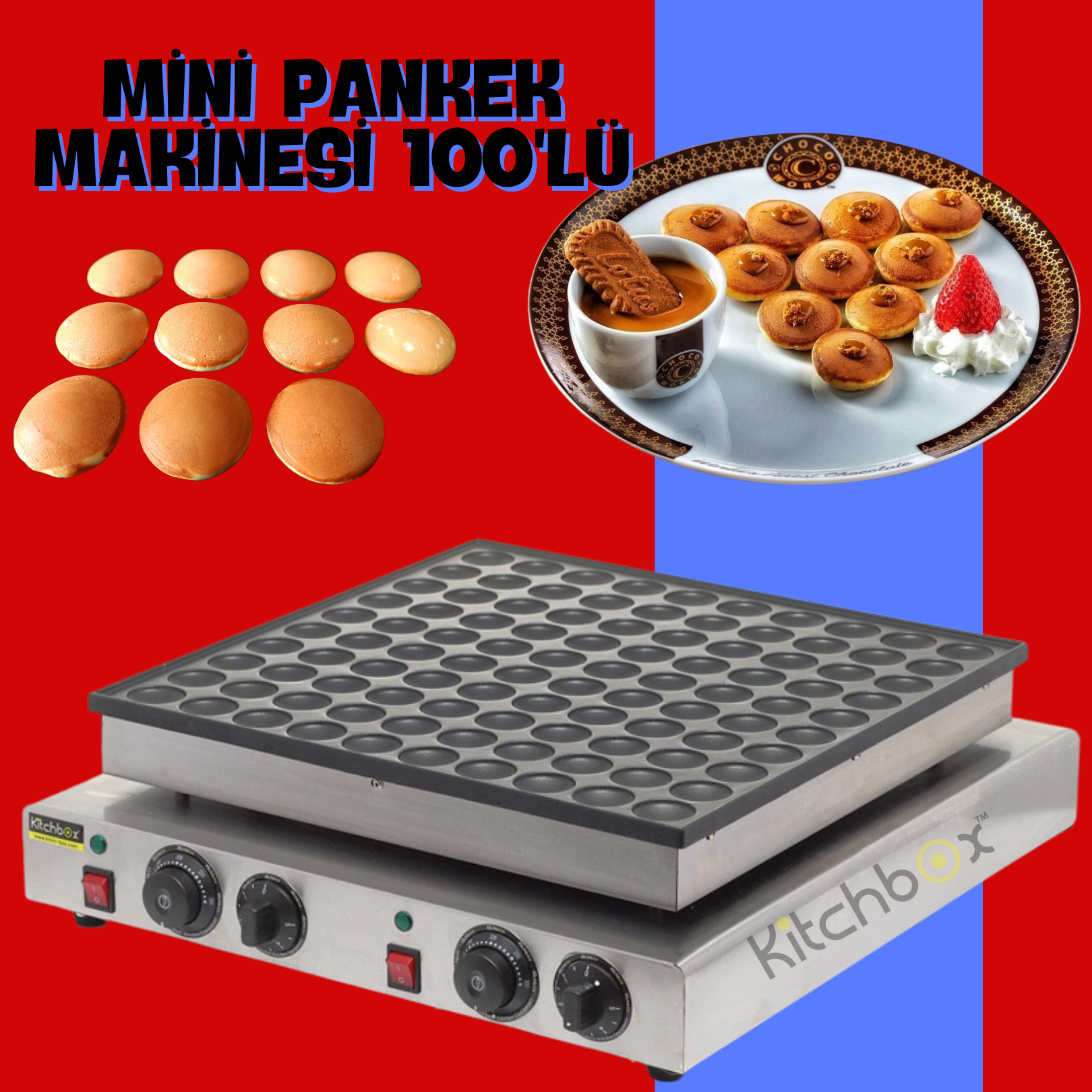 Kitchbox Mini Pankek Makinesi 100'lü