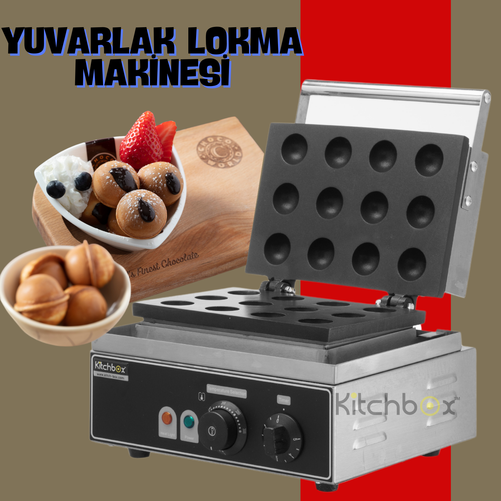 Kitchbox Lokma Waffle Makinesi