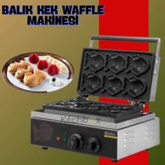 Kitchbox Balık Kek Waffle Makinesi