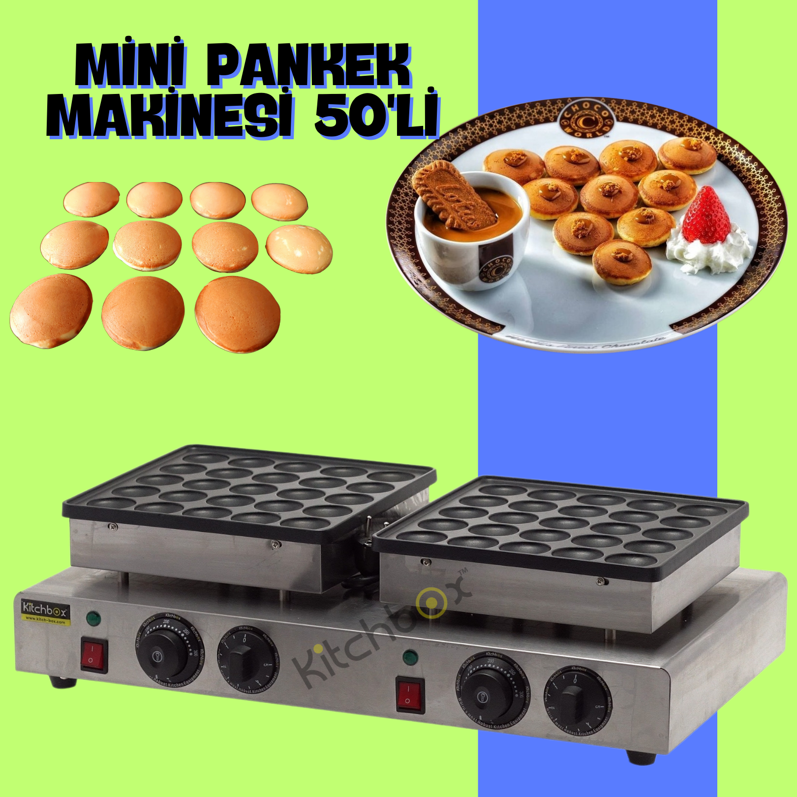 Kitchbox Mini Pankek Makinesi 72'li