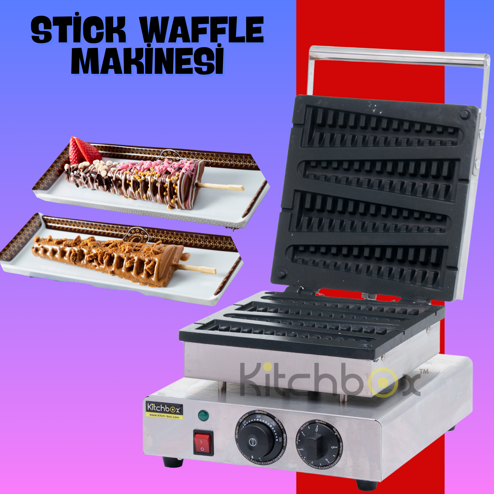 Kitchbox Stick Waffle Makinesi