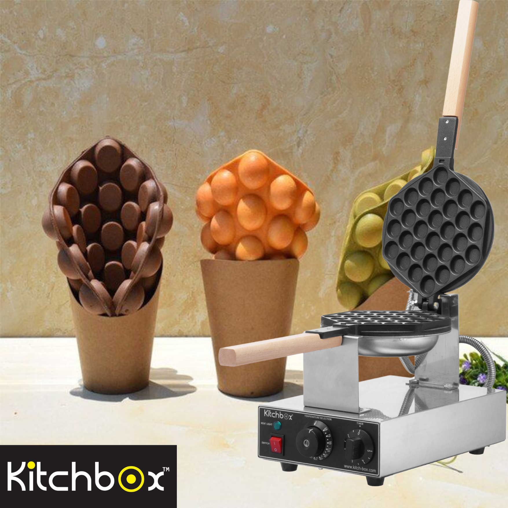Kitchbox Bubble Waffle Makinesi