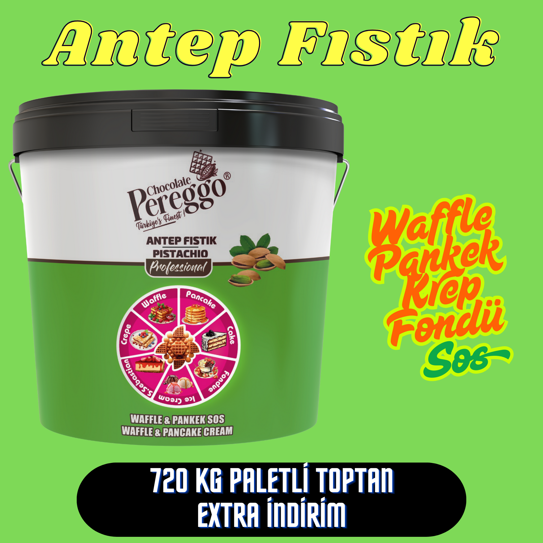 Antep Waffle, Pankek Sos (720kg)
