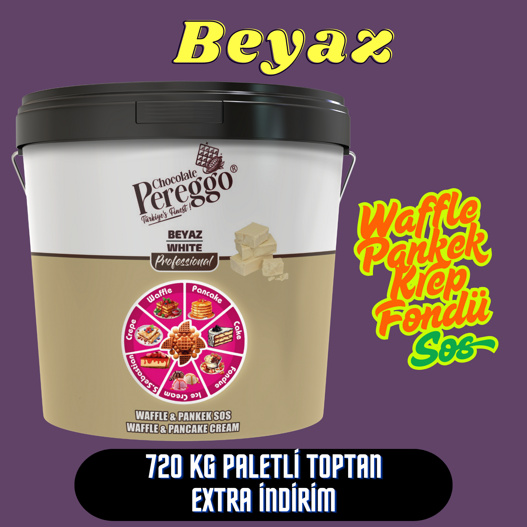 Beyaz Waffle, Pankek Sos (720kg)