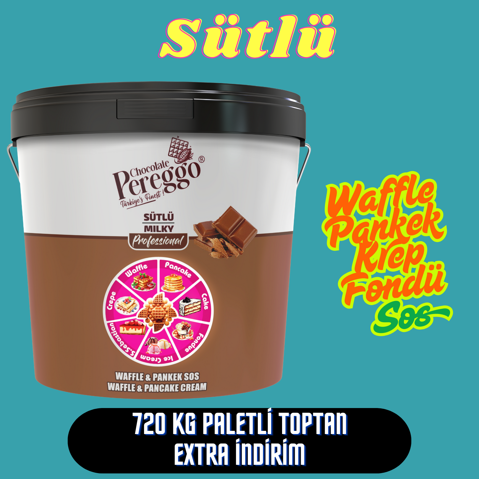 Sütlü Waffle, Pankek Sos (720kg)