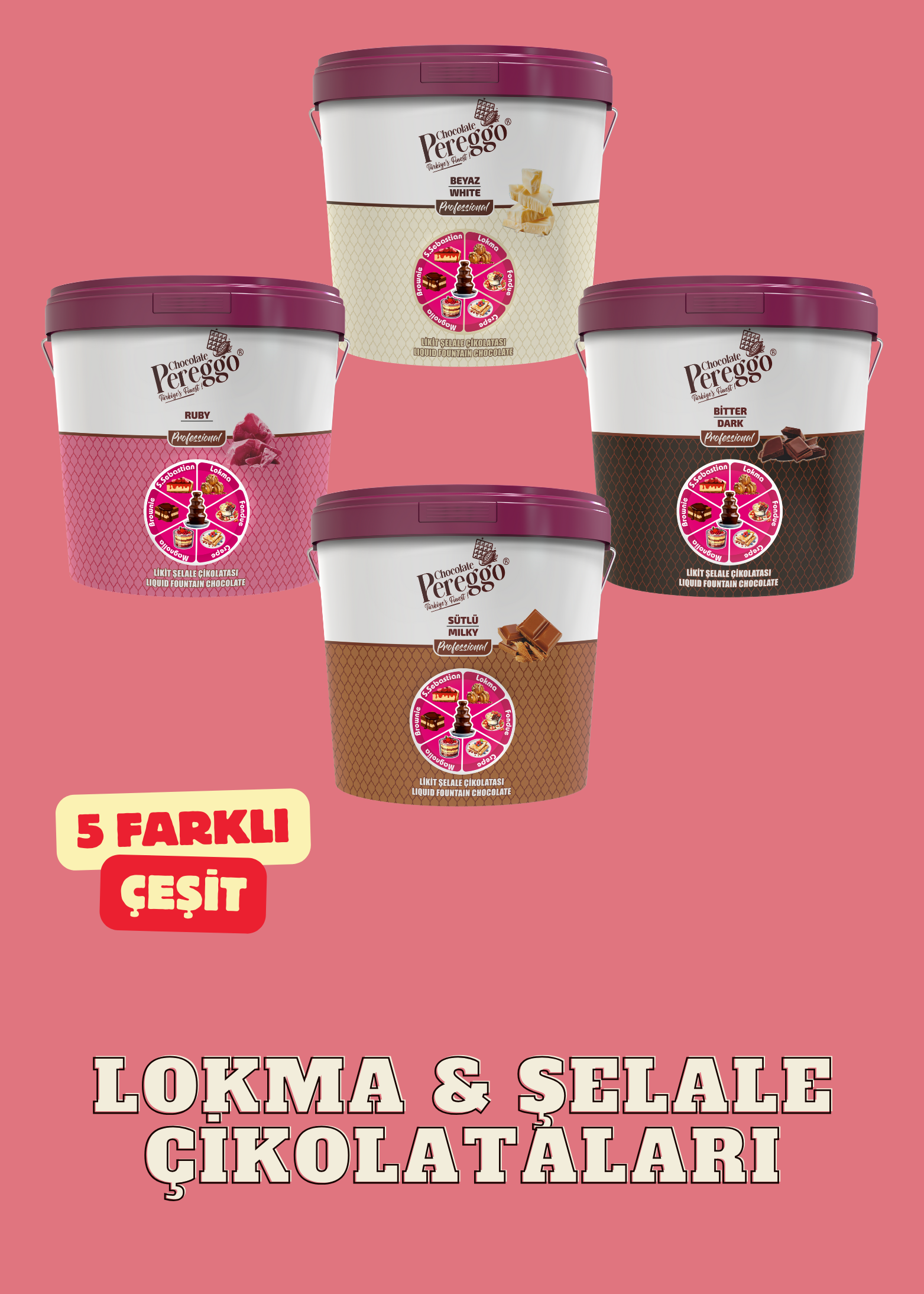 Şelale Çikolatası, Lokma Çikolatası, Çeşme Çikolatası